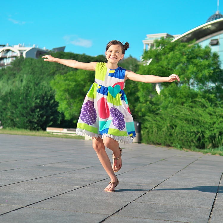 Girl wearing Anaario Pop Art Dress