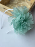 Anaario Powder Blue Flower Organza Bow Hairband, hair band for kids