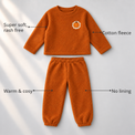 Rust Pumpkin Fleece Set feature highlights by Anaario – super soft, warm cotton fleece, no lining