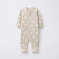 Puppy & Stripe bamboo cotton baby sleepsuit — two-way zip romper onesie