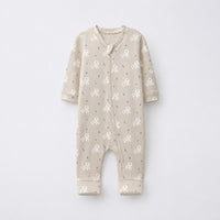 Puppy & Stripe bamboo cotton baby sleepsuit — two-way zip romper onesie