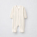 Puppy & Stripe bamboo cotton baby sleepsuit — two-way zip romper onesie