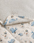 Puppy & Whale bamboo baby changing mat — print detail