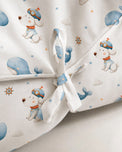 Puppy & Whale bamboo baby changing mat — soft bamboo cotton flatlay