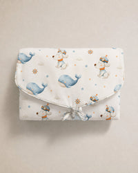 Puppy & Whale bamboo baby changing mat — reverse side