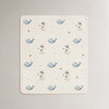 Puppy & Whale bamboo baby quilt — printed reverse