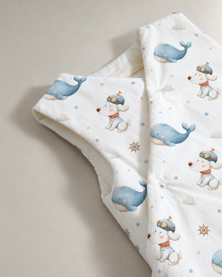 Puppy & Whale Bamboo Baby Sleeping Bag