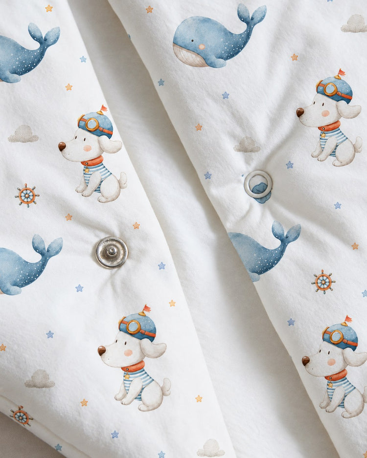 Puppy & Whale Bamboo Baby Sleeping Bag