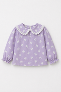 Girl wearing Anaario Purple Alphabet Night Suit