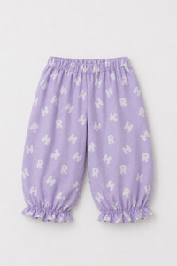 Girl wearing Anaario Purple Alphabet Night Suit
