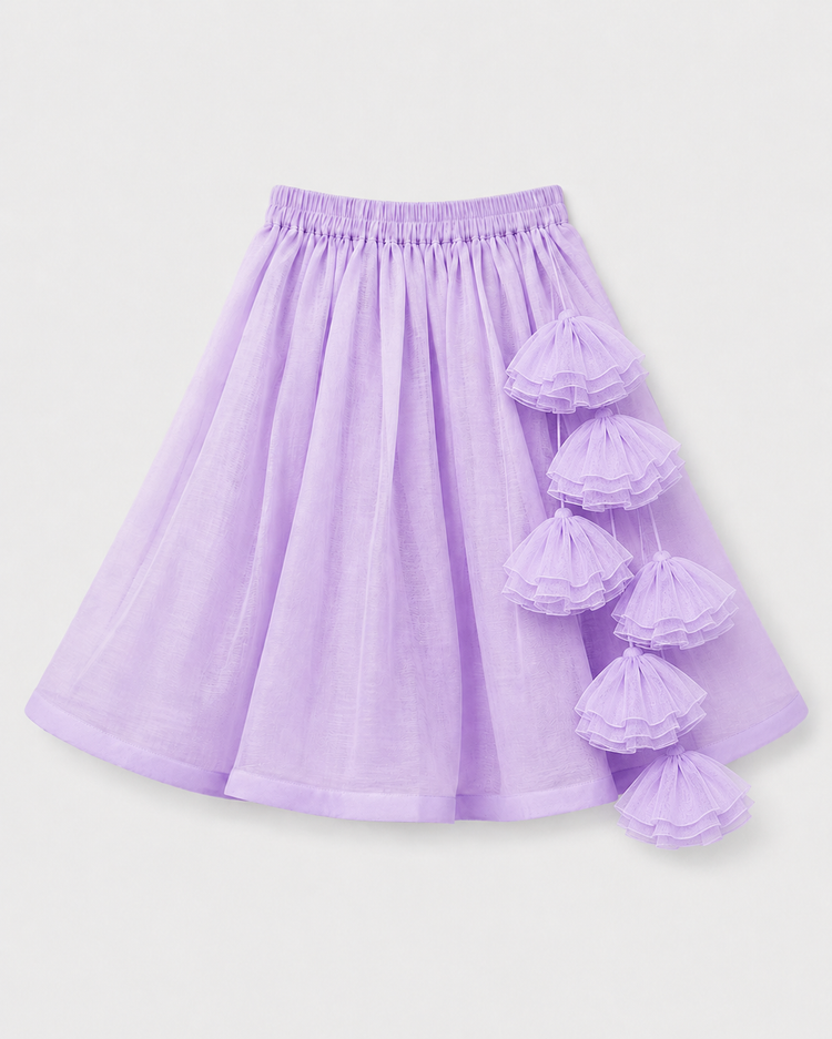 Indian Purple Bird Jacket-Lehenga Set - Anaario - Image 4