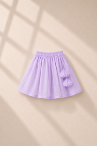 Anaario Purple Bird Jacket-Lehenga Set, lilac lehenga skirt flat lay
