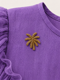 Indian Purple Palm Peplum Palazzo Set - Anaario - Image 6