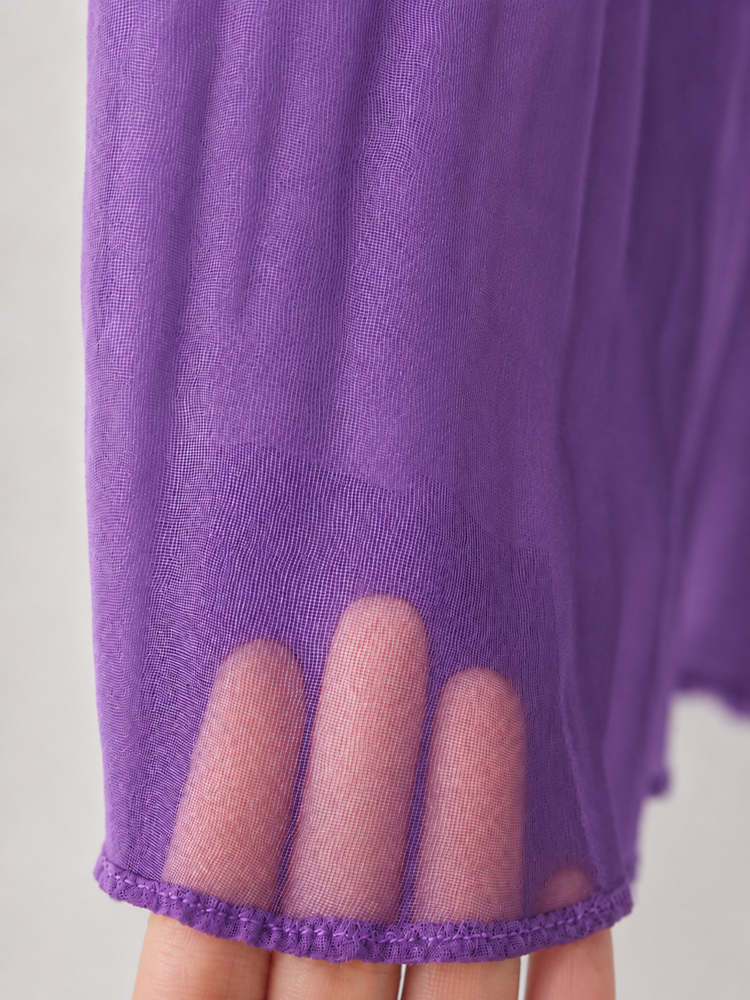 Indian Purple Palm Peplum Palazzo Set - Anaario - Image 9