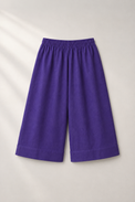 Purple Parrot-Motif Kurta Set - pants flat lay