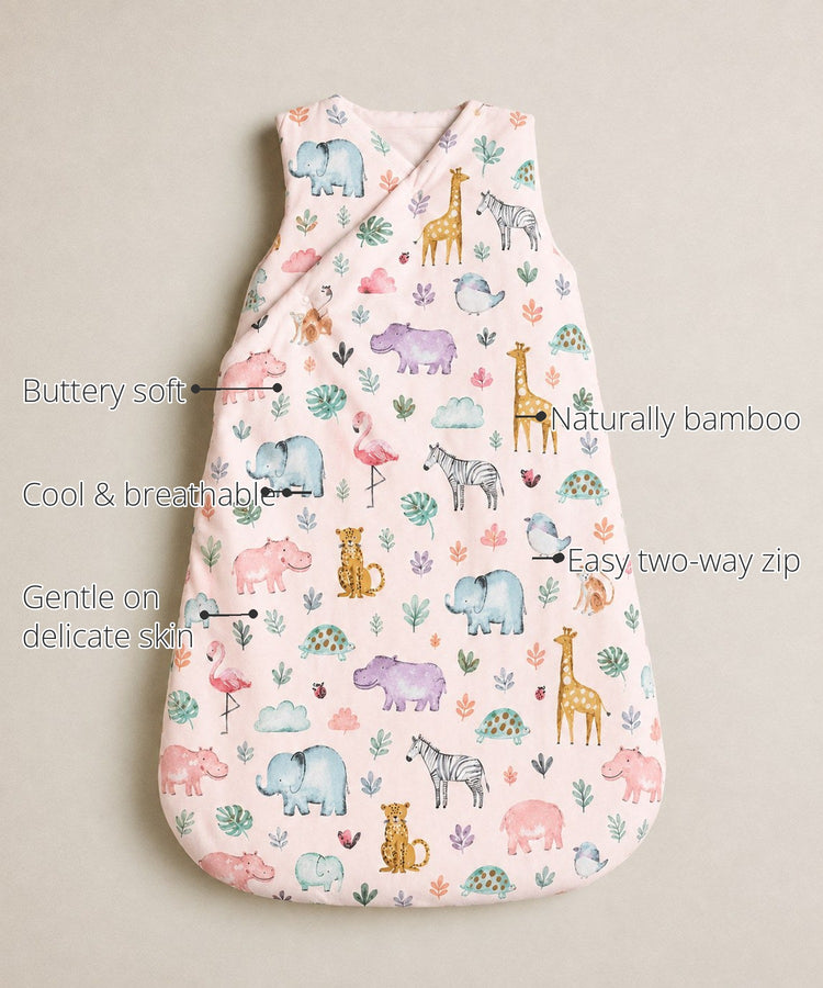 Hippopotamus Bamboo Baby Sleeping Bag features