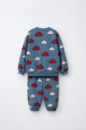 Teal Cloud Jogger Set flat lay by Anaario
