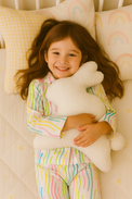Anaario rabbit-shaped fleece cushion for kids