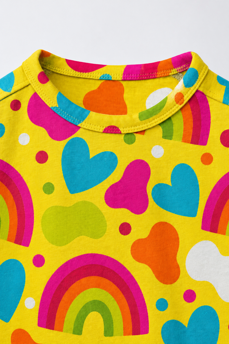 Boy wearing Anaario Rainbow Rush Co-ord Set