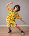 Boy wearing Anaario Rainbow Rush Co-ord Set