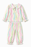 Girl wearing Anaario Rainbow Waves Night Suit