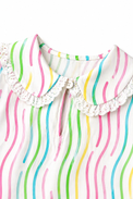 Girl wearing Anaario Rainbow Waves Night Suit