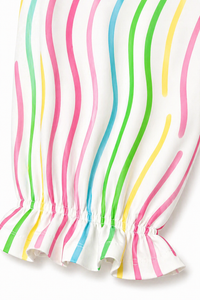 Girl wearing Anaario Rainbow Waves Night Suit