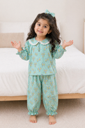 Girl wearing Anaario Raindrop Bliss Night Suit