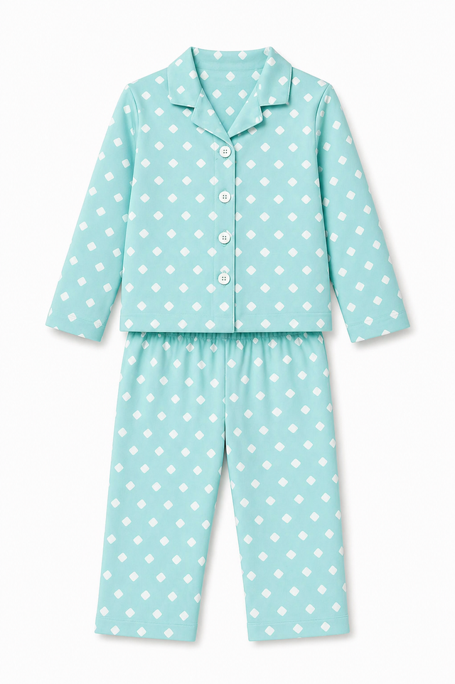 Boy wearing Anaario Rainy Dots Night Suit