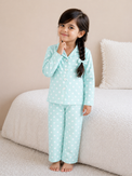 Boy wearing Anaario Rainy Dots Night Suit