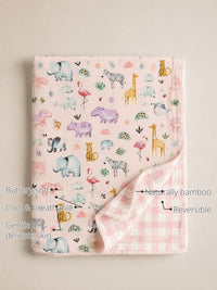 Hippopotamus Bamboo Baby Quilt features