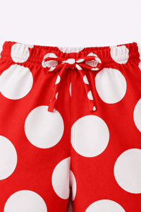 Boy wearing Anaario Red Pop Pocket Shirt Set