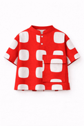 Boy wearing Anaario Red Rhythm Pocket Co-ord Set