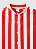 Boy wearing Anaario Red Stripe Shirt Set