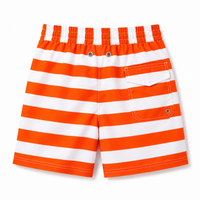 Boy wearing Anaario Red Stripe Shirt, red and white striped shirt, shown styled with matching shorts