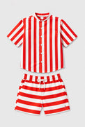 Anaario Red & White Stripe Co-ord Set
