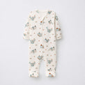 Rhino & Whale bamboo cotton baby sleepsuit — full-sleeve baby sleepsuit, zip onesie