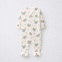 Rhino & Whale bamboo cotton baby sleepsuit — full-sleeve baby sleepsuit, zip onesie
