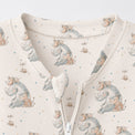 Rhino & Whale bamboo cotton baby sleepsuit — bamboo cotton onesie romper flatlay