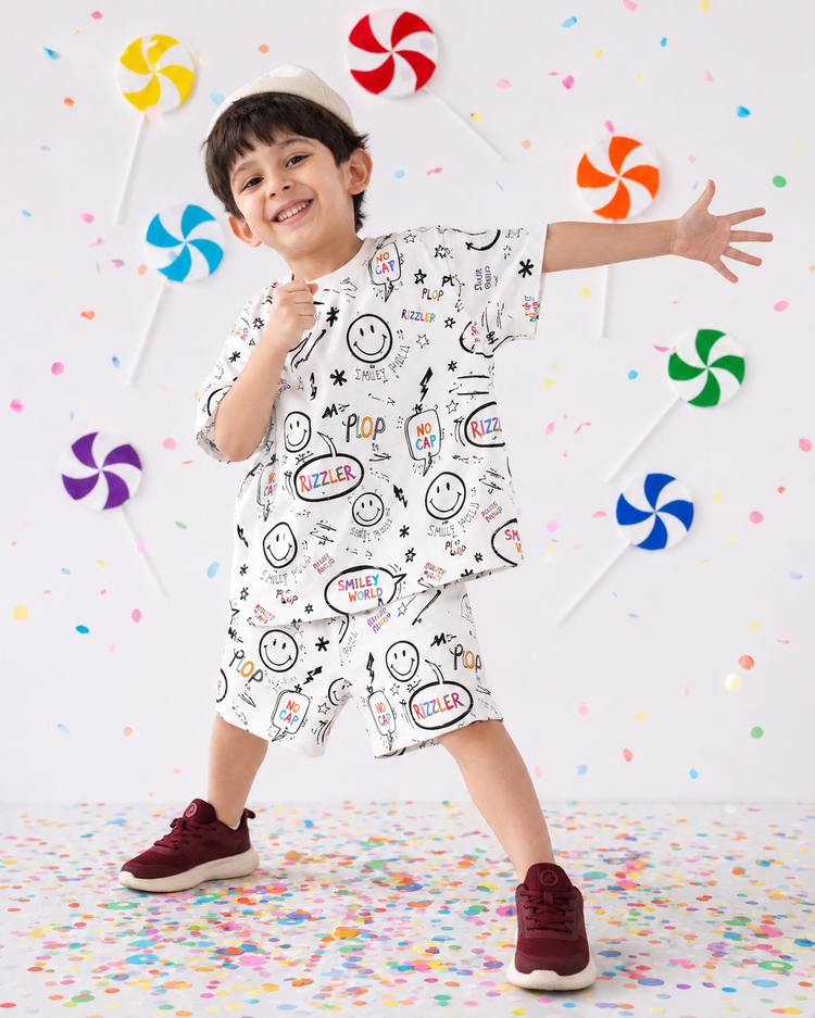 Boy wearing Anaario Rizzler Co-ord Set