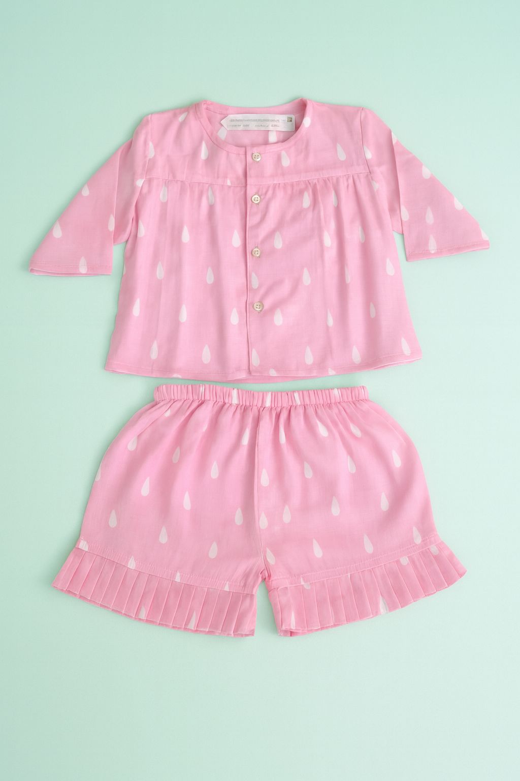 Pink and white Raindrops - Night Wear