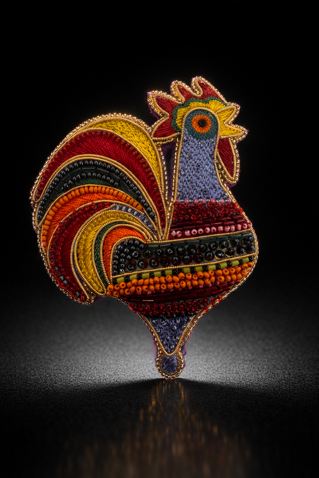 Anaario Rooster Brooch pin