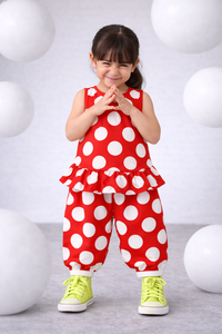 The Cherry Pop Peplum Co-ord Set