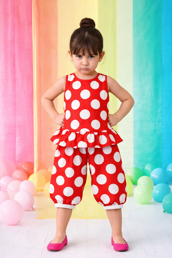 The Cherry Pop Peplum Co-ord Set