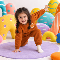 Rust Fish Fleece Set on child by Anaario – winter fleecewear