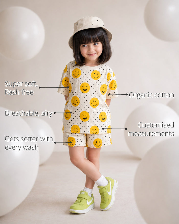 The Marshmallow Girls' Shorts Set features