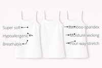 Girls Sleeveless Bamboo Vest (Pack of 3) features