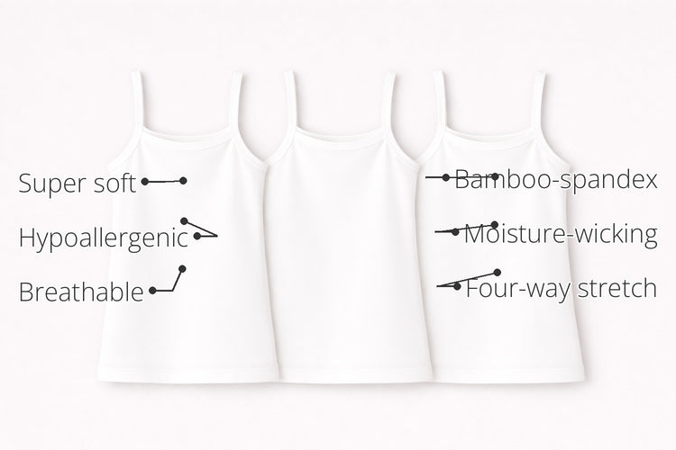 Girls Sleeveless Bamboo Vest (Pack of 3) features