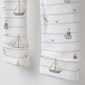Sailboat & Friends bamboo cotton baby sleepsuit — full-sleeve baby sleepsuit, zip onesie