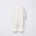 Sailboat & Friends bamboo cotton baby sleepsuit — two-way zip romper onesie